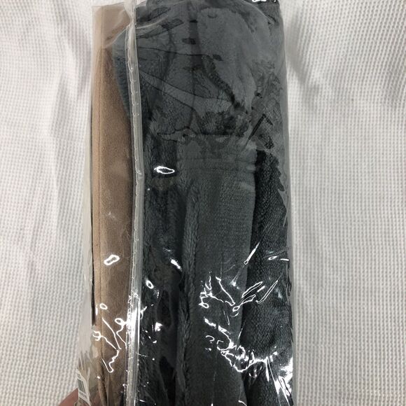 Concierge Collection Throw & Bootie Set Soft Plush Gray 1 throw 1 pair booties w - Picture 3 of 4